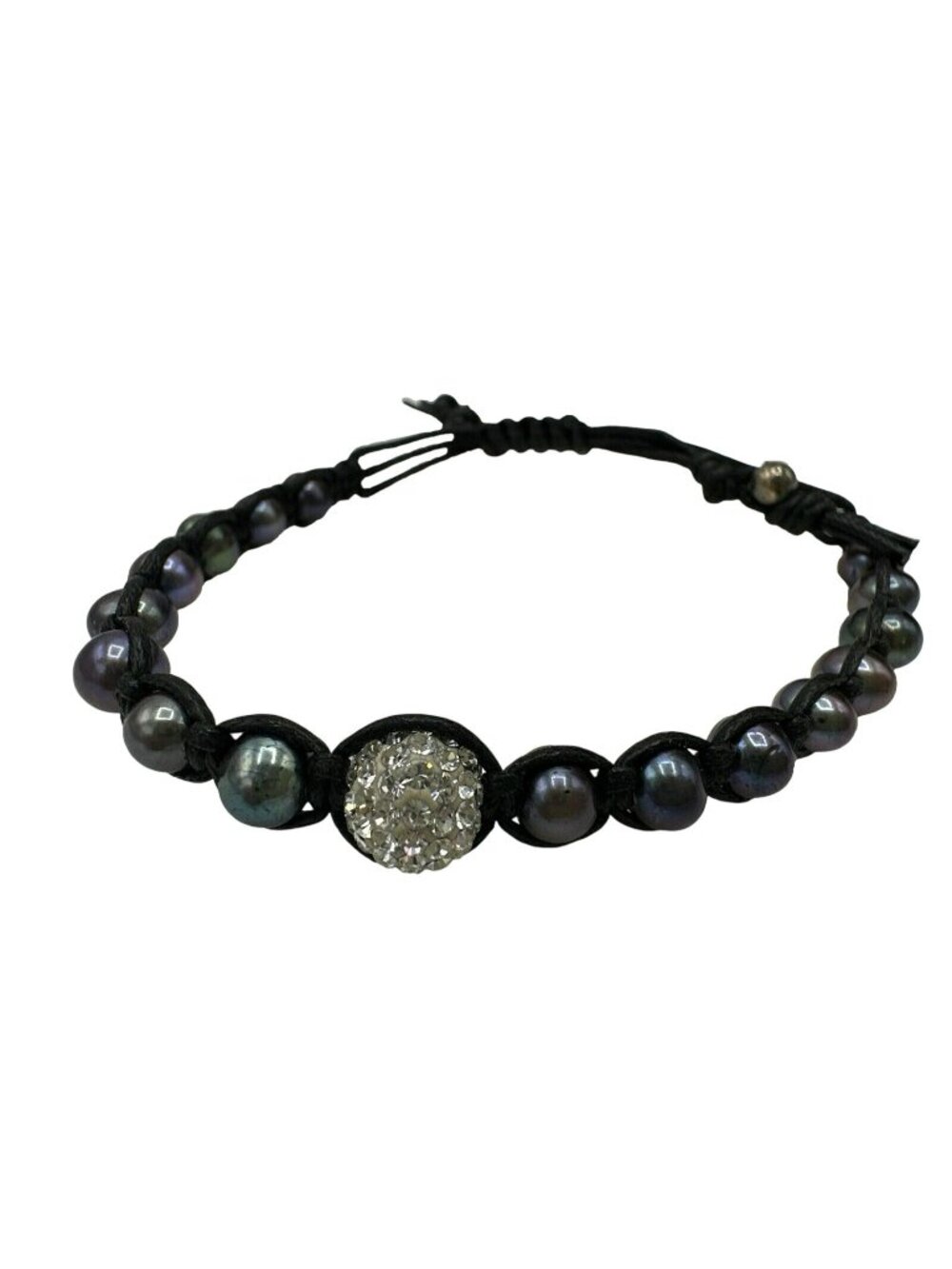 Beaded Bracelet Pull String Bead Rhinestone Adjustable Costume Jewelry Elegant